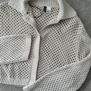 Divided Cream Open-Knit Cardigan